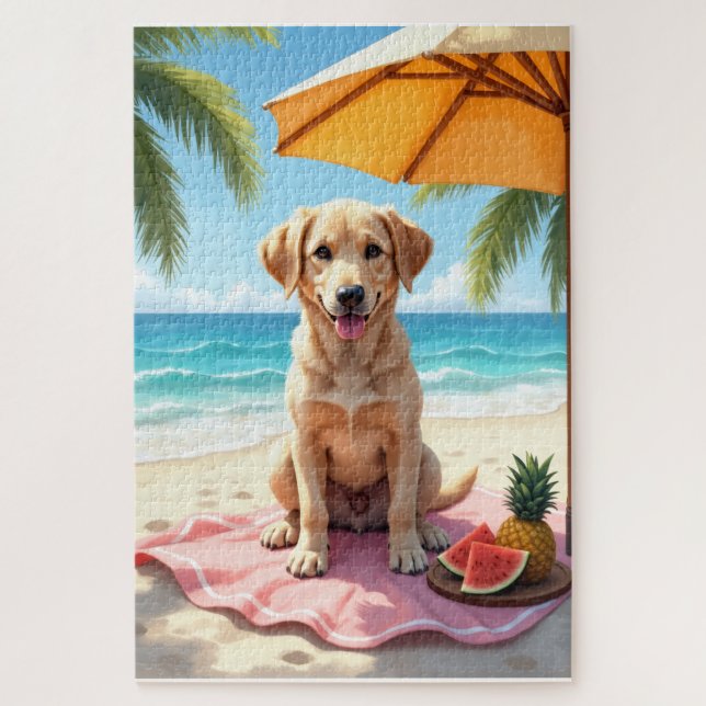 Chinook Relaxing Beach Scene Jigsaw Puzzle (Vertical)