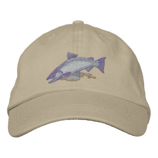 Chinook Salmon Embroidered Baseball Hat