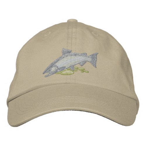 Chinook Salmon Embroidered Baseball Hat