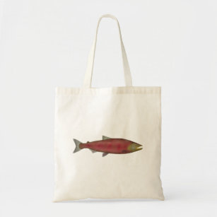 Salmon Fish Tote Bags
