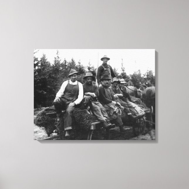 Chinook, WALogging CrewChinook, WA Canvas Print (Front)