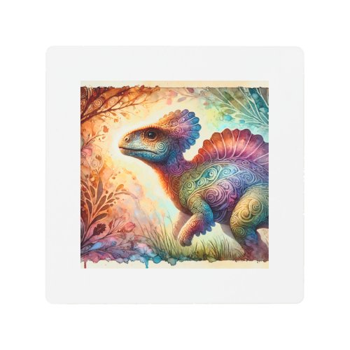 Chinshakiangosaurus 190624AREF109 _ Watercolor Metal Print