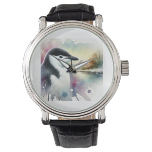 Chinstrap Penguin 120924AREF143 - Watercolor Watch