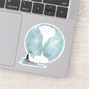 Chinstrap Penguin Dreams of Icy Earth Sticker