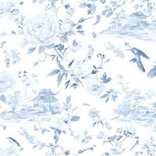 Chintz Chinoiserie Light Blue Decoupage paper. Tissue Paper