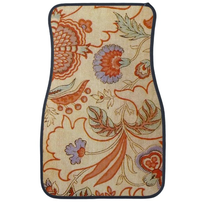 Chintz Paisley Antique Floral Pattern Car Floor Mat (Front)