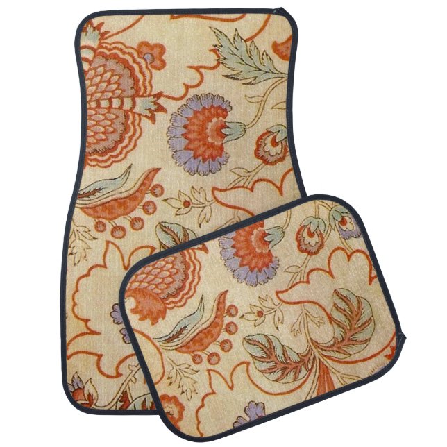 Chintz Paisley Antique Floral Pattern Car Mat (Set)