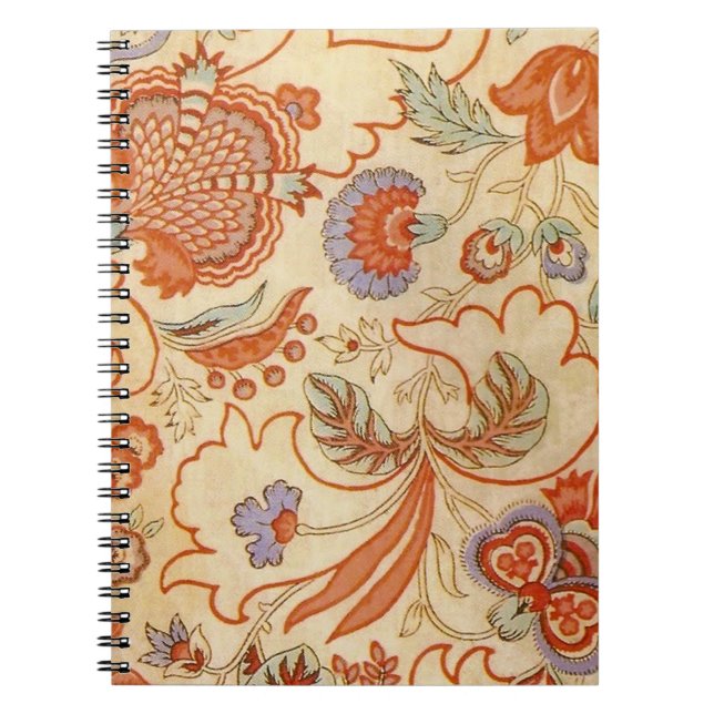 Chintz Paisley Antique Floral Pattern Notebook (Front)