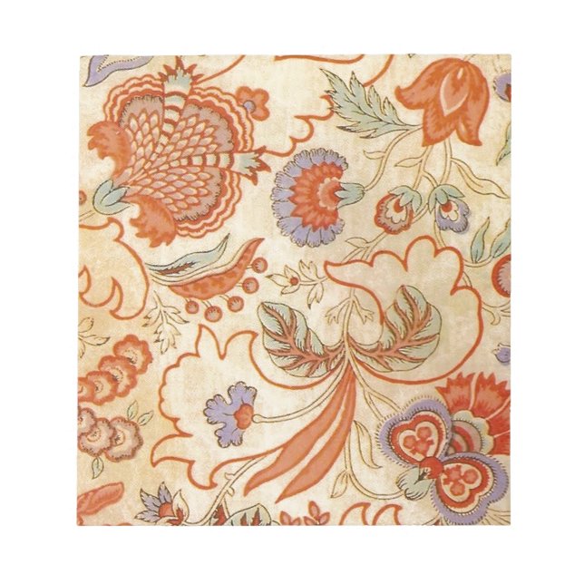 Chintz Paisley Antique Floral Pattern Notepad (Front)