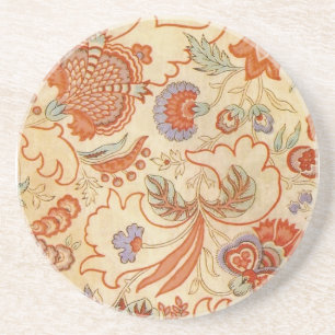 Chintz Paisley Antique Floral Pattern Sandstone Coaster