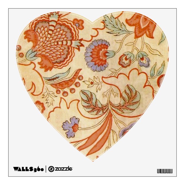 Chintz Paisley Antique Floral Pattern Wall Decal (Front)