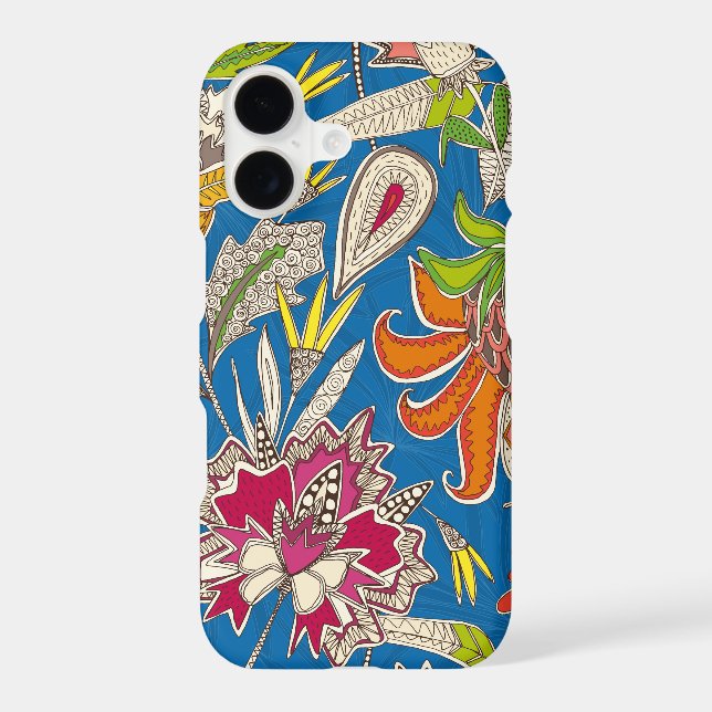 chintz pop blue Case-Mate iPhone case (Back)