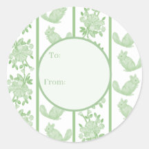 Chintzy Chinchilla Gift Sticker (Green)