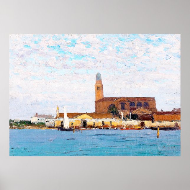 Chioggia Cathedral View – Alfred Zoff Poster (Front)