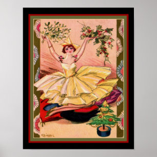 Chiostri Art Deco Christmas Wall Art 11x14