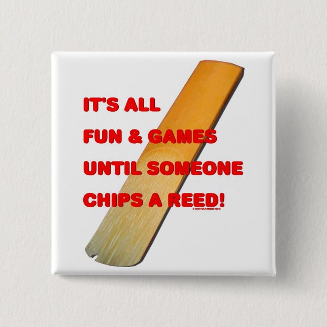 Chip A Reed Pinback Button (Front)