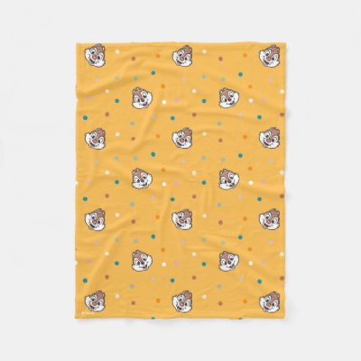 Chip and Dale Polka Dot Pattern Fleece Blanket