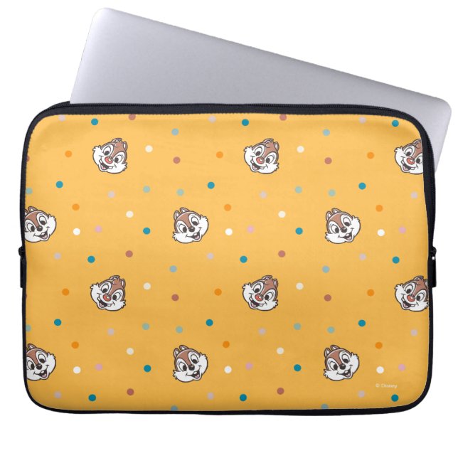 Chip and Dale Polka Dot Pattern Laptop Sleeve (Front)