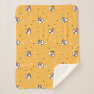 Chip and Dale Polka Dot Pattern Sherpa Blanket