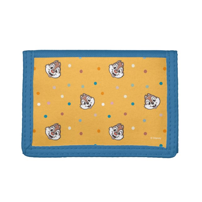 Chip and Dale Polka Dot Pattern Tri-fold Wallet (Front)