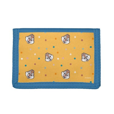 Chip and Dale Polka Dot Pattern Trifold Wallet