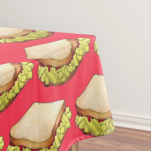 Chip Butty UK British English Food Sandwich  Tablecloth