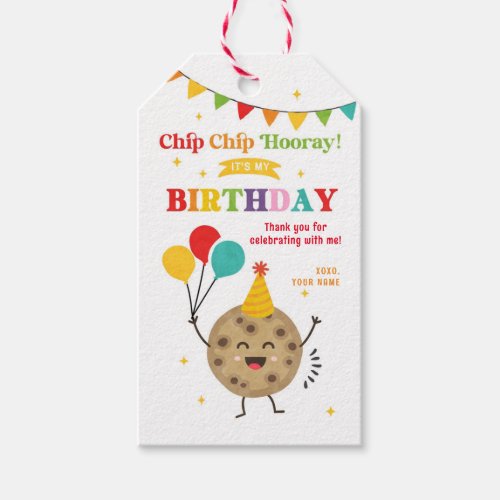 Chip Chip Hooray Birthday Cookie Bag Treat Tag