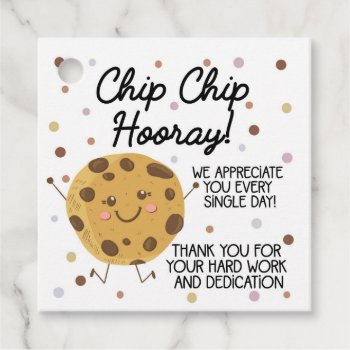 Chip Chip Hooray Cookie Volunteer Favor Tags by GenerationIns at Zazzle