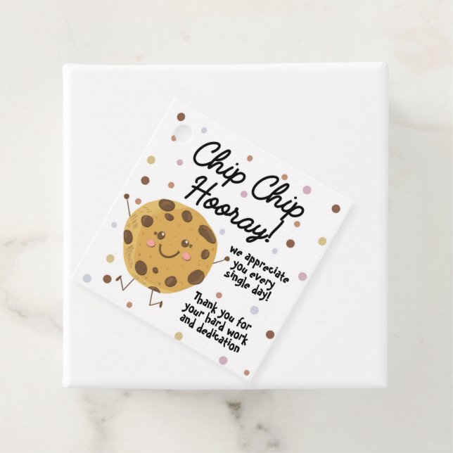 chip chip hooray cookie volunteer favor tags | Zazzle chip-chip-hooray-cookie-volunteer-favor-tags-zazzle