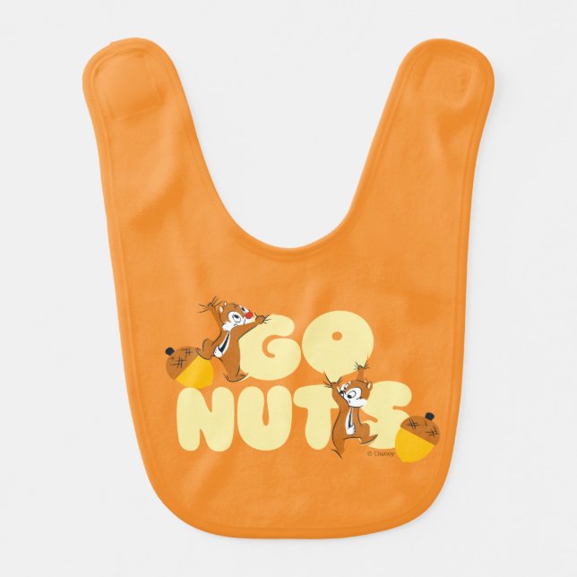 Chip & Dale Go Nuts! Baby Bib (Front)