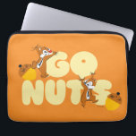 Chip & Dale Go Nuts! Laptop Sleeve<br><div class="desc">Get ready for some nutty fun with this Chip & Dale design! The mischievous duo, reaching for their beloved acorns, are surrounded by the playful "GO NUTS" text. A vibrant and energetic image, perfect for customizing Zazzle products. Imagine this design on a fun t-shirt, a lively tote bag, or even...</div>