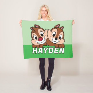 Chip & Dale Smile Fleece Blanket