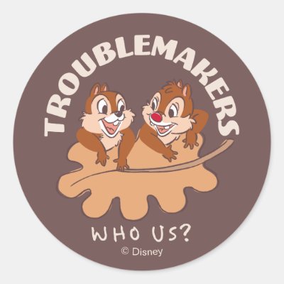 Chip &amp; Dale Troublemakers Classic Round Sticker