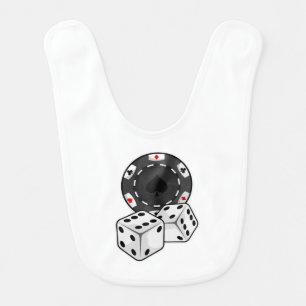 Chip & Dice for Poker Baby Bib