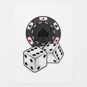 Chip & Dice for Poker Baby Blanket