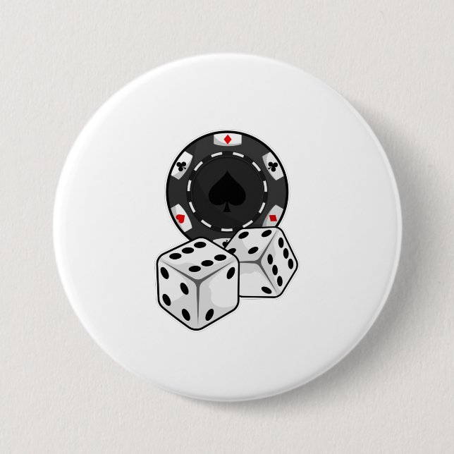 Chip & Dice for Poker Button (Front)