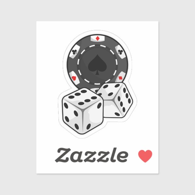 Chip & Dice for Poker Sticker (Sheet)