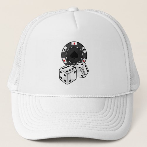 Chip  Dice for Poker Trucker Hat