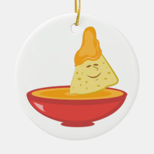 Chip & Dip Ceramic Ornament