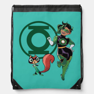 Chip & Green Lantern Drawstring Bag