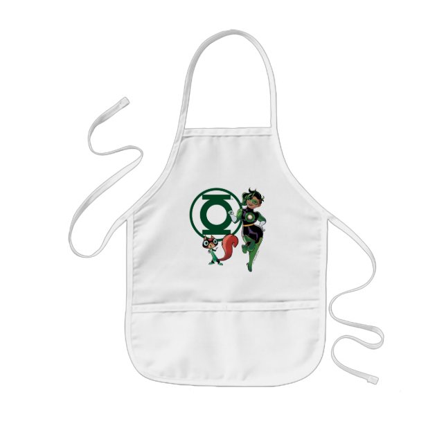 Chip & Green Lantern Kids' Apron (Front)