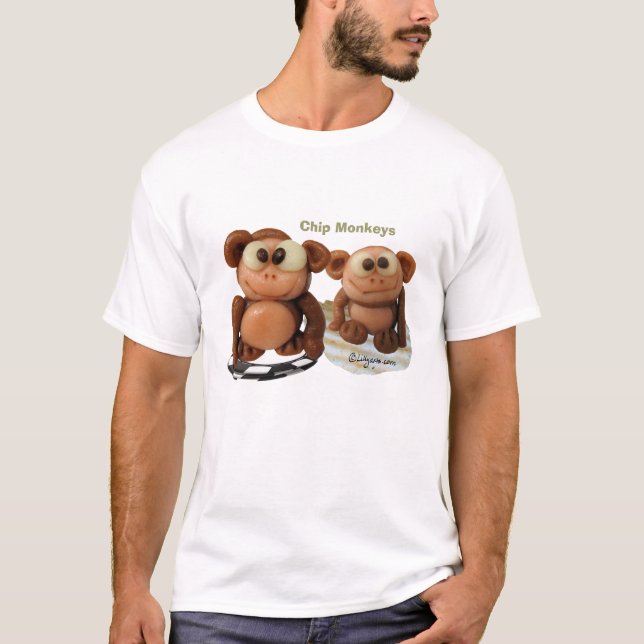Chip Monkeys Kids Funny T Shirt (Front)