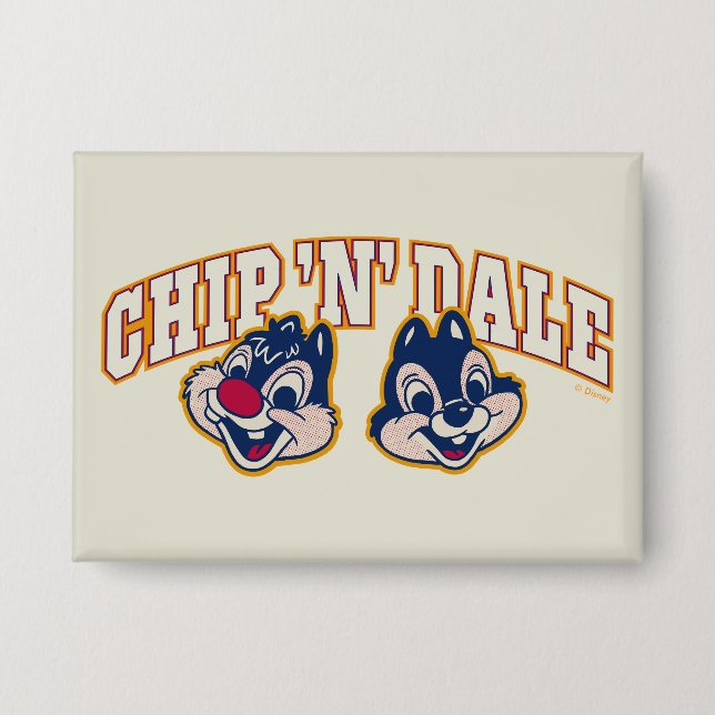Chip 'n' Dale Classic Grin Button (Front)
