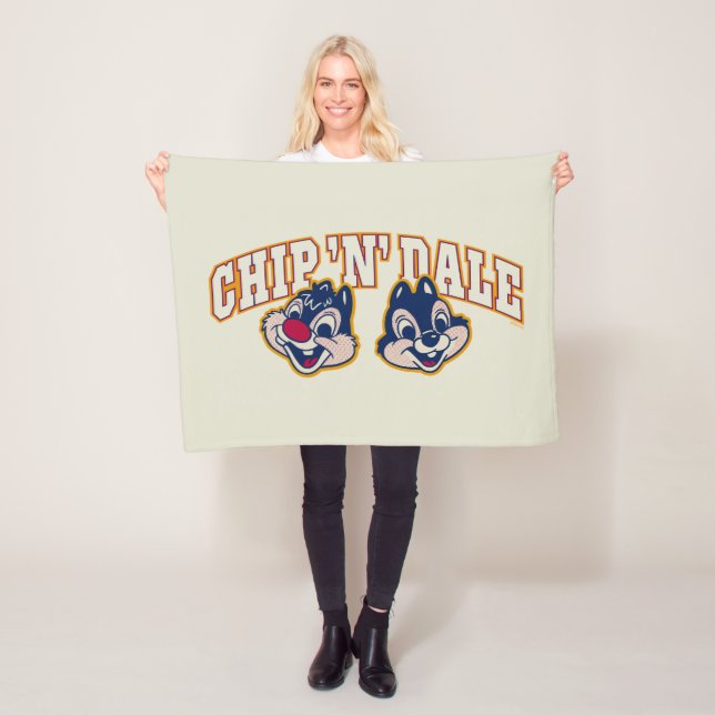 Chip 'n' Dale Classic Grin Fleece Blanket (In Situ)