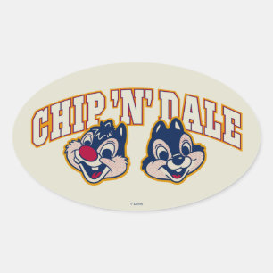 Chip 'n' Dale Classic Grin Oval Sticker
