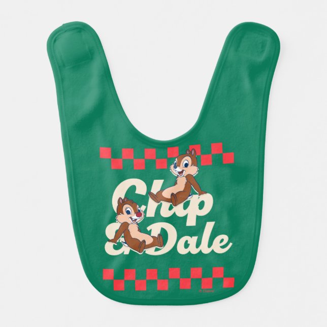 Chip 'n Dale Deli Fun Baby Bib (Front)