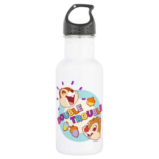 Chip 'n Dale Double Trouble Stainless Steel Water Bottle (Front)