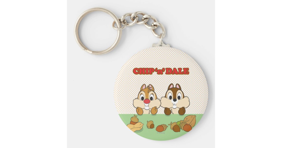 chip n dale plush keychain