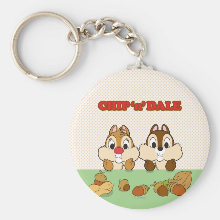 chip n dale plush keychain