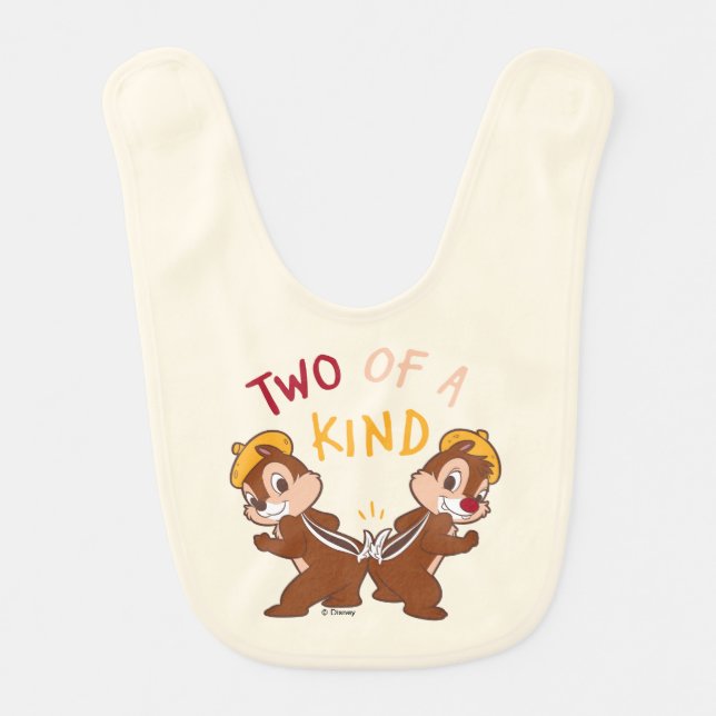 Chip 'n Dale Two of a Kind Baby Bib (Front)
